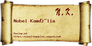Nobel Kamélia névjegykártya